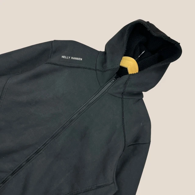 Helly Hansen Black Fleece Jacket Full Zip Thick Sherpa Lined Heavyweight Mens XL