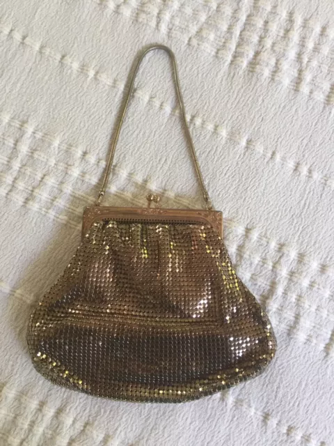 Authentic Vintage Glomesh Bronze Mesh Purse Bag Handbag 🌻