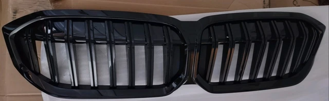 Calandre Avant Noire Brillant Pour BMW Série 3 F30 F31 F35 2012-2018 – Double Lamelles ABS Style Sport - 10