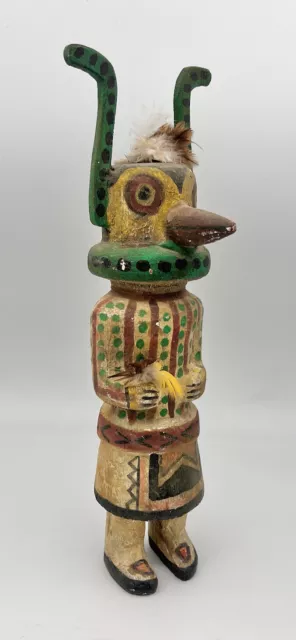 Antique 1920-30s Hopi Native American Carved Painted Cottonwood Kachina 14.5”