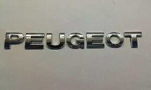 New Chrome 3D Self-adhesive Car Letters badge emblem sticker Spelling PEUGEOT