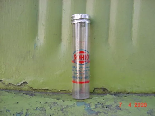 Rare Vintage Sohio Standard Oil Co Gas Station Plastic Tube Dime Promo Bank