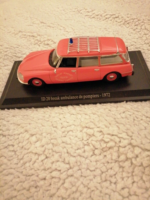 CITROËN ID 20 BREAK AMBULANCE DE POMPIERS, 1972, MINIATURE 1 /43e