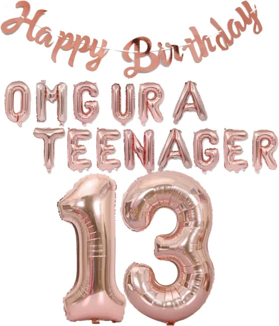 13th Teenager Birthday Party Decorations for Boys Girls, 13th Birthday Decorati