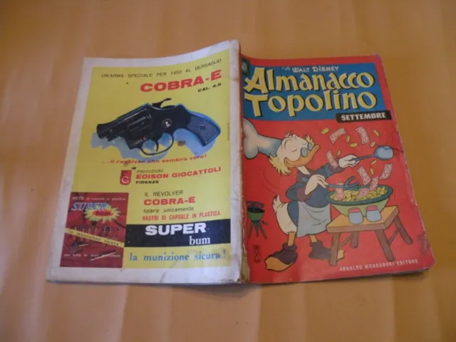 Almanacco Topolino 1963 N.9 Mondadori Disney Originale Molto Buono Bollino