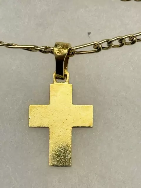 18K SOLID GOLD Chain with Cross Pendant. 13.2 Grams Total Weight $800. ...