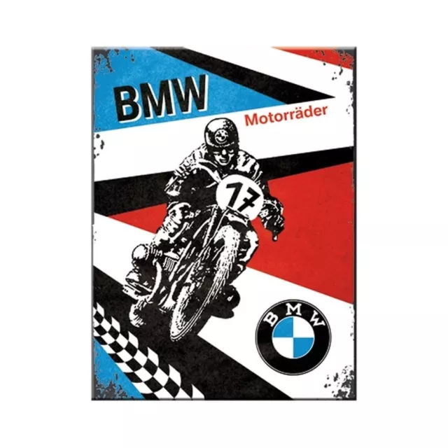 Nostalgic-Art - Kraft Pinnwand Kühlschrank-Magnet Stark - BMW Motorräder