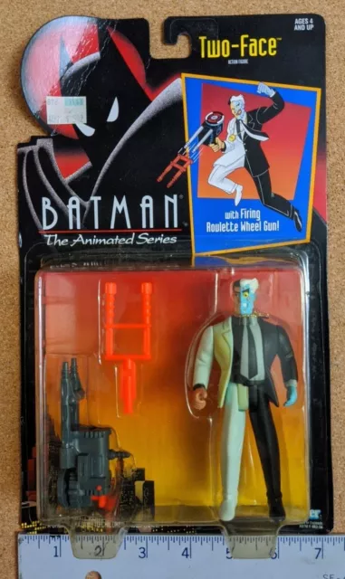 Batman the Animated Series Two-Face Action Figure Kenner 1992 NIB Roulette Gun