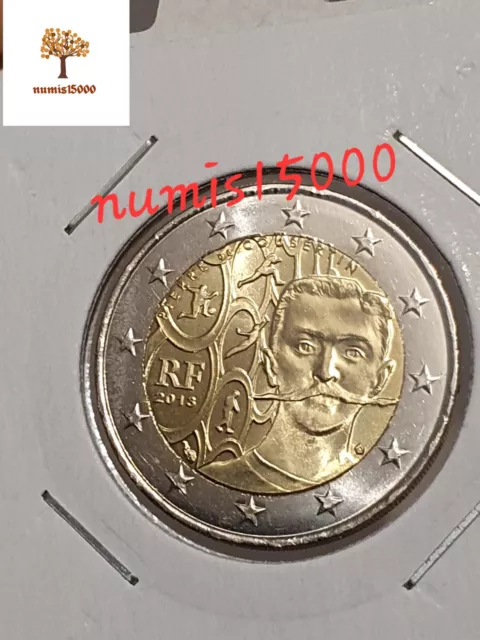 2 Euro France 2013 Pierre De Coubertin Sous Capsule Commemorative Neuve Unc Rrrr