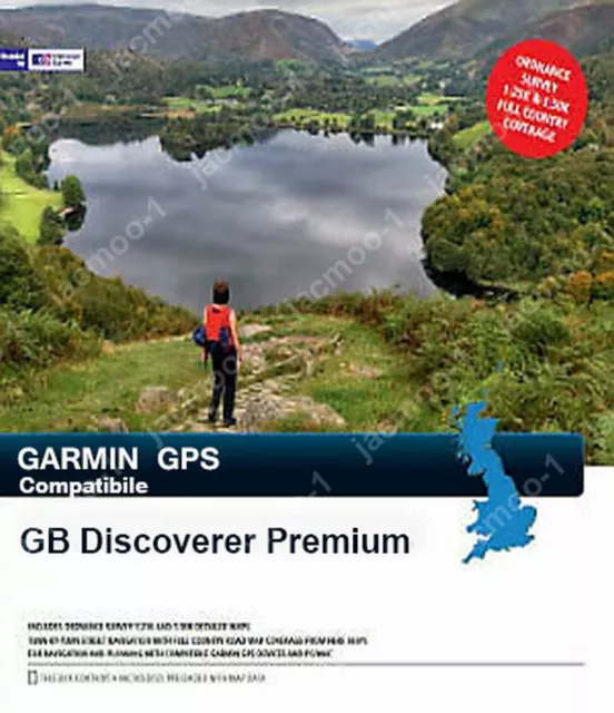 GB Discoverer PREMIUM Topo Maps Great Britain 1:25k compatible  Garmin GPS units