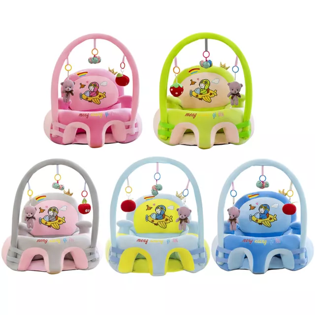 Cartoon Infant Learning Sit Sofa Skin Plush Support Feeding Chair Without Cotton