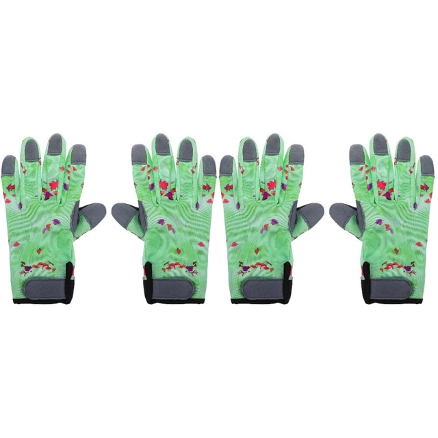 2 Pairs Peau De Mouton Résistante À L'usure Gants Jardinage Homme Travail