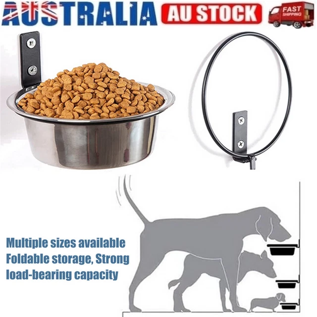 Adjustable Wall Mounted Pet Bowls Elevated Cat Dog Food Feed Bowl Pet Feeder AU