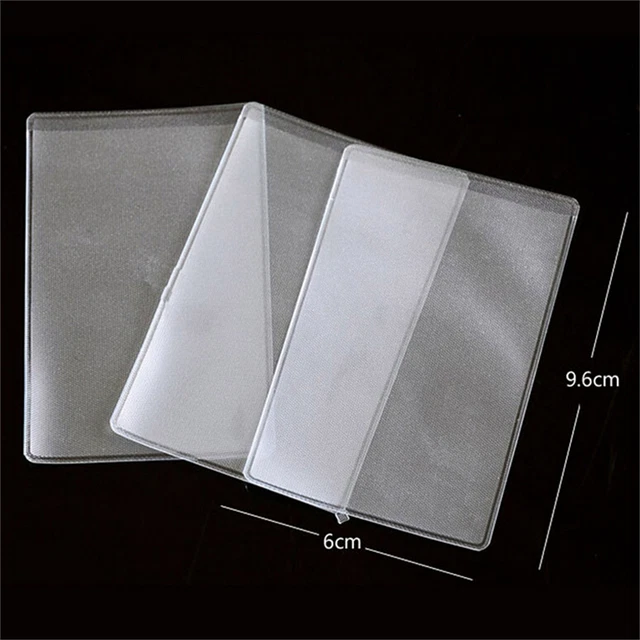 10X PVC Credit Card Holder Protect ID Card Business Card Cover Clear Frost C_d1