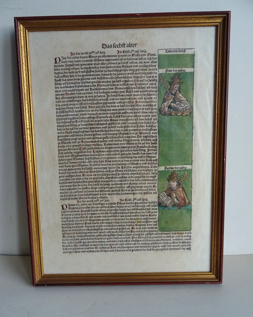 Hartmann Schedel Weltchronik Nürnberg 1493 Inkunabel Buchseite Michael Hartmann