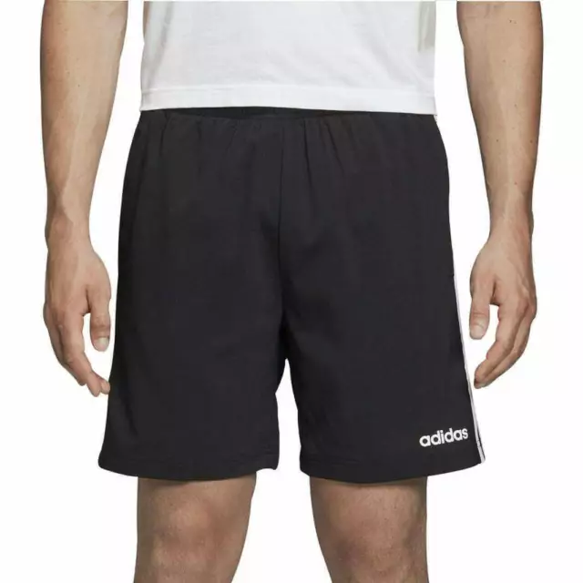 Pantaloncini da allenamento Adidas Essential Chelsea da uomo 3 righe fondo allenamento - nero