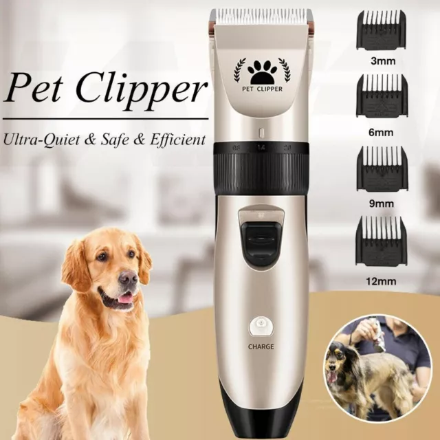 Cordless Electric Pet Dog Cats Grooming Clipper Low Noise Shaver Trimmer Kit