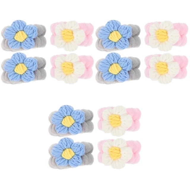 6 paia peluche da polso elastici per lavaggio viso pro trucco lavaggio