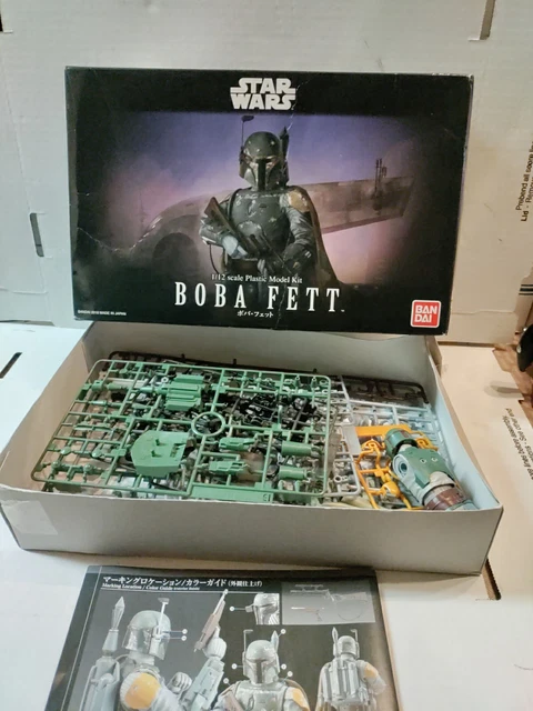 BANDAI STAR WARS BOBA FETT PLASTIC MODEL FIGURE KIT 1:12 SCALE BAS2607743 NEW