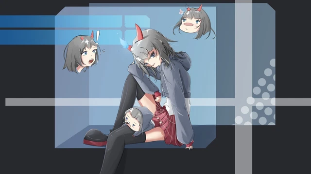 Fully Rigged Loli Vtuber model (Gray) - For streaming or video editing