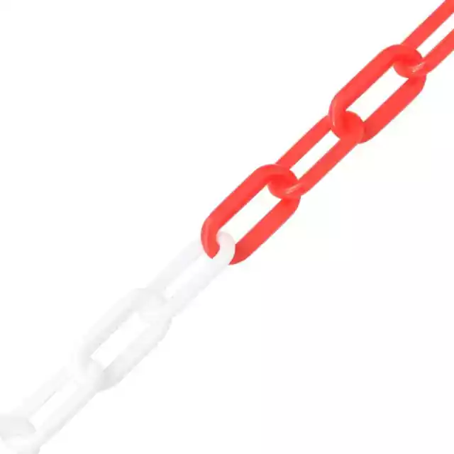 vidaXL Warning Chain Red and White 30 m 脴8 mm Plastic 2