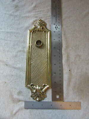 Brass Door Back Plate Ornate French Provincial Reproduction 2.75 X 9.5