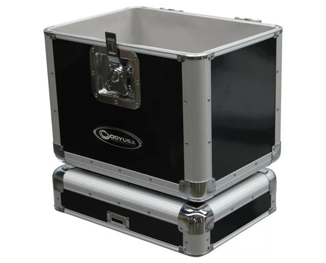 Odyssey KLP2BLK KROM Stackable Record Case for 70 12" Vinyl Records & LPs Black