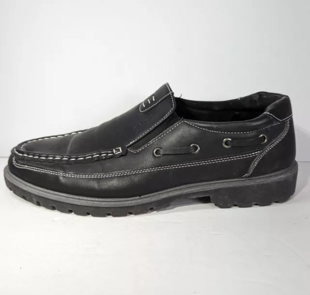 SOLO ROCKEFELLER MENS Black Dress Comfy Casual Shoes Size 10 Slip On ...