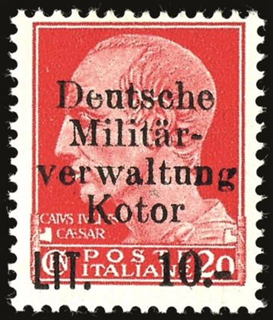 33397) Kotor MiNr. 1/6 ** geprüft Dr. Dub/Krischke BPP Attest Brunel VP Mi 1.100