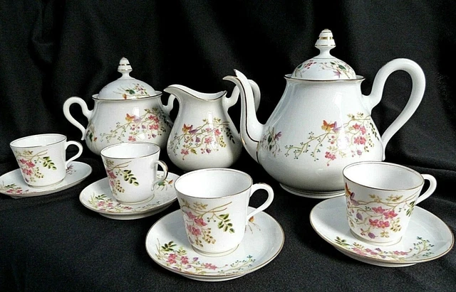 Service à Café De Poupée Ancien - Porcelaine Française, Fin XIXe-1900