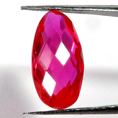 12.70Cts. Imitation Ruby Beadamche Checker Drops Double Cut Loose Gemstones o807