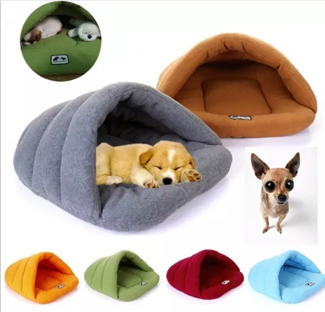Pet Cat Dog House Kennel Puppy Cave Sleeping Bed Soft Mat Winter Warm Soft Plush