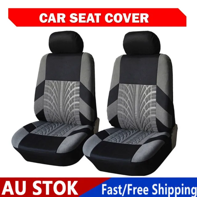 For Toyota For Corolla Black & Gray Front Seat Covers Protector Cloth Washable