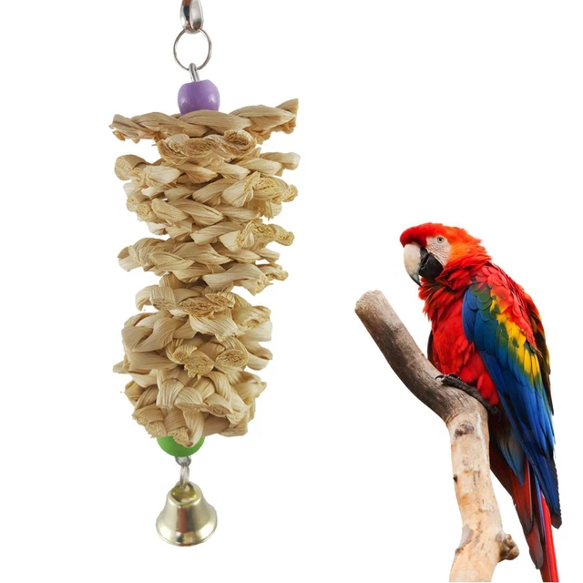 Loro juguete para mascar juguete colgante juguete para pájaros para