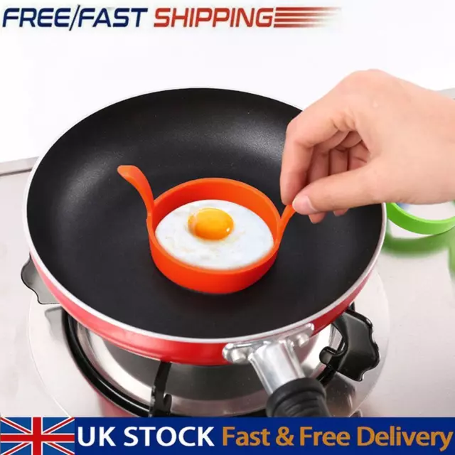 2/4pcs Silicone Egg Frying Rings Mould Perfect For Pancakes Baking DIY Cake2023