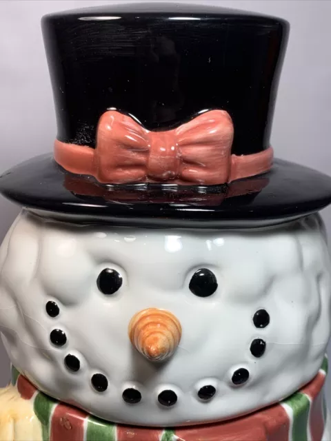 Frosty The Snowman Cookie Jar Large 11.5" Tall 7" Wide CHRISTMAS Decoration 2