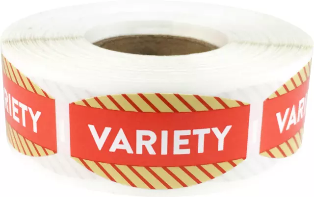 Variety Grocery Market Stickers, 0.75 x 1.375 Inches, 500 Labels Total