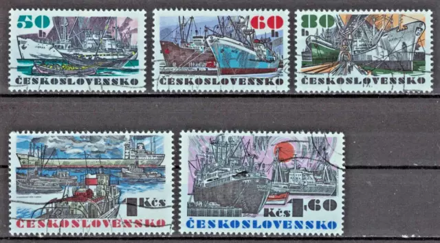 CZECHOSLOVAKIA:1972 SC#1831-36 Used CTO Czechoslovak sea-going vessels  AL1305