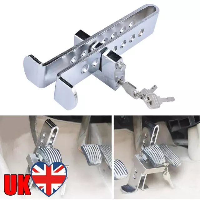 Auto Car Brake Clutch Pedal Lock Stainless Anti-Theft Strong Security