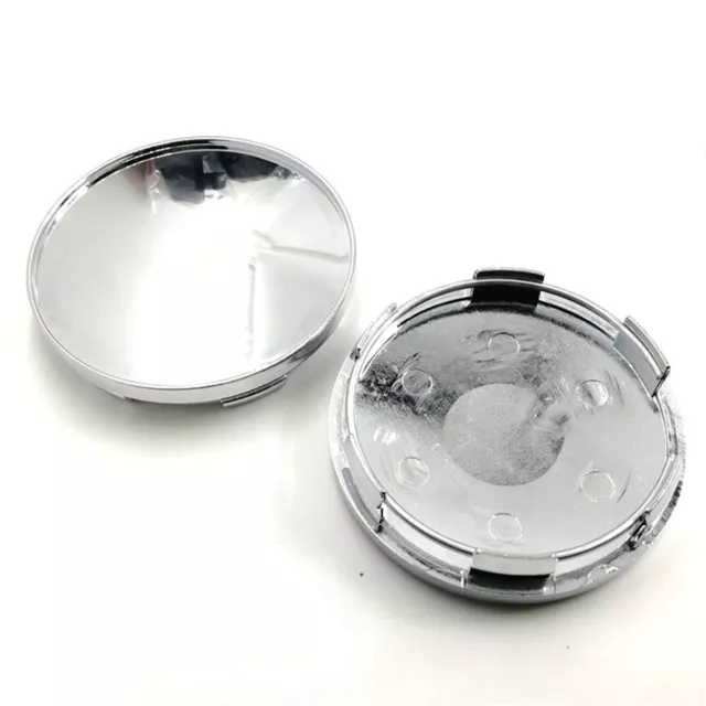 4PCS/Set Car Wheel Center Hub Caps Cover No Logo Badge Emblem Chrome Universal