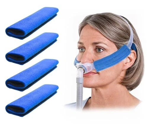 Lot de 4 housses de sangle CPAP, coussinets de confort pour sangle CPAP, coussin