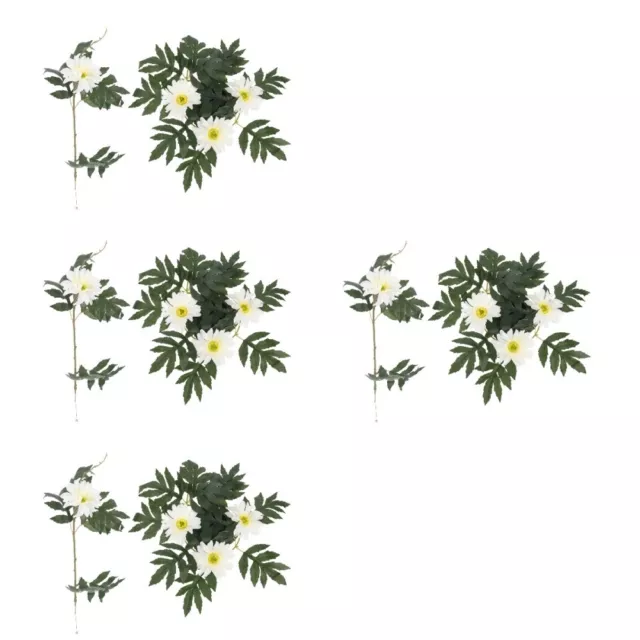 8 piezas Juego de tapicería de crisantemo simulado accesorios fotográficos decoraciones