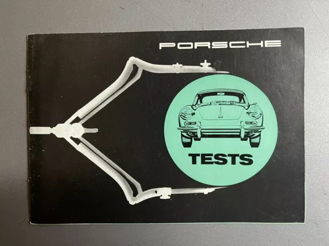 1962 Porsche 356 B "Tests" MM 308 Showroom Sales Brochure, Prospekt - RARE!!