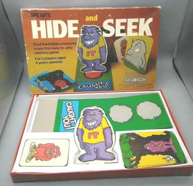 IDEAL Hide N' Seek Game 1967 Rare Vintage Hide Seek Board 