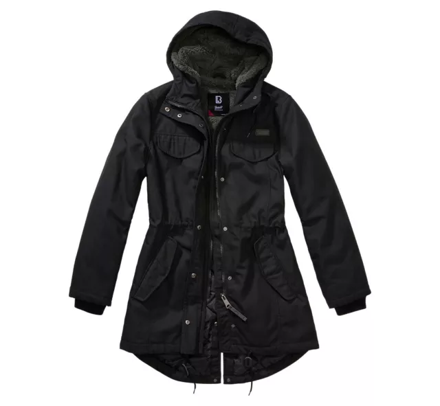 BRANDIT MARSH LAKE Parka Travel Casual Warm Police Security Vintage Jacket  Black £100.95 - PicClick UK