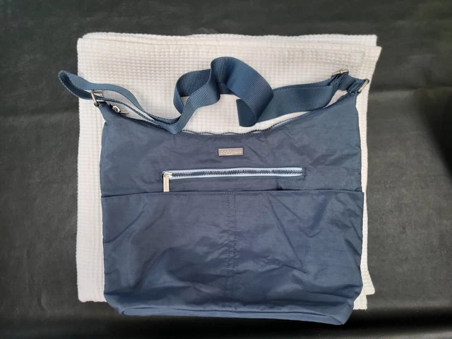 Baggallini Teal Nylon TRAVEL Bag Crossbody Purse Pockets Zip Closure UNISEX