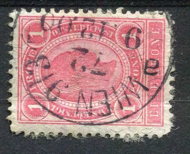 AUSTRIA; 1890s classic F. Joseph issue used 1k value fair Postmark