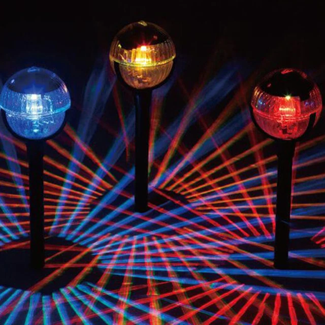 4 pièces / LED alimenté solaire lumière colorée solaire IP44 panneau 6