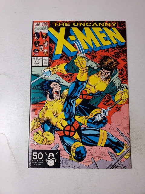 UNCANNY X-MEN #277 Iconic Jim Lee Cover Gambit vs Wolverine Marvel Comics NM