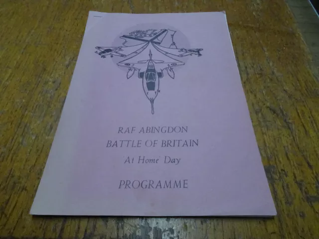 RAF ABINGDON BATTLE OF BRITAIN AT HOME DAY PROGRAMME 12 September 1981